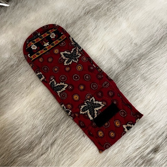 Vintage VERA BRADLEY Red Coin 1999 Retired Square Velcro Wallet Blue Floral - Picture 9 of 13